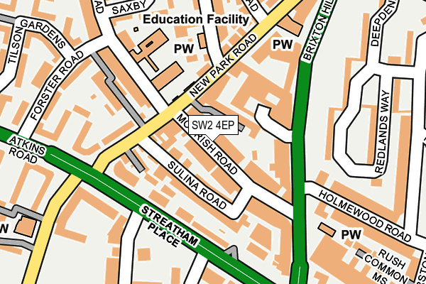 SW2 4EP map - OS OpenMap – Local (Ordnance Survey)