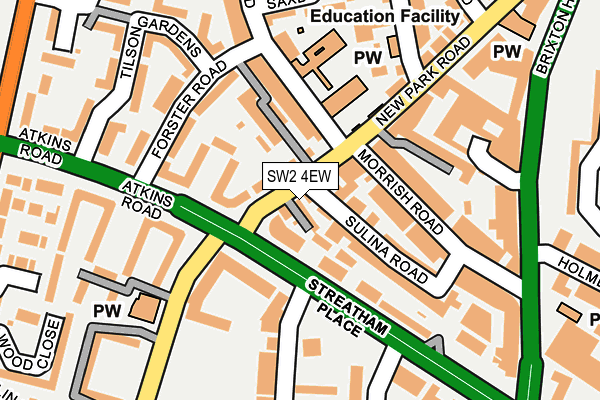 SW2 4EW map - OS OpenMap – Local (Ordnance Survey)