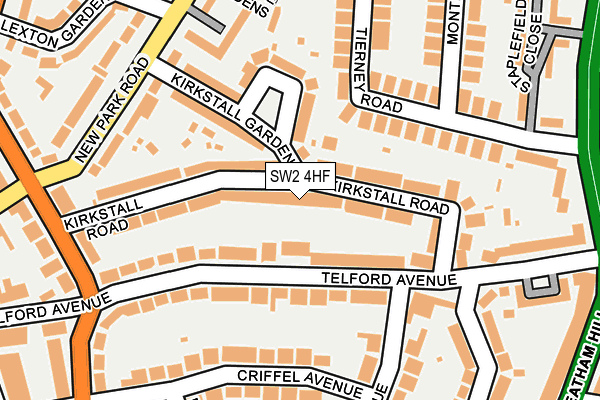 SW2 4HF map - OS OpenMap – Local (Ordnance Survey)