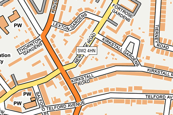 SW2 4HN map - OS OpenMap – Local (Ordnance Survey)
