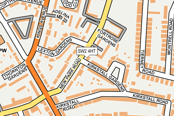 SW2 4HT map - OS OpenMap – Local (Ordnance Survey)