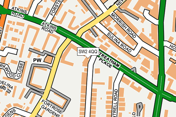 SW2 4QQ map - OS OpenMap – Local (Ordnance Survey)