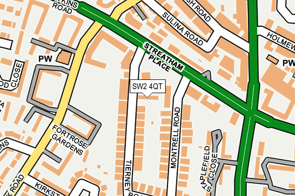 SW2 4QT map - OS OpenMap – Local (Ordnance Survey)