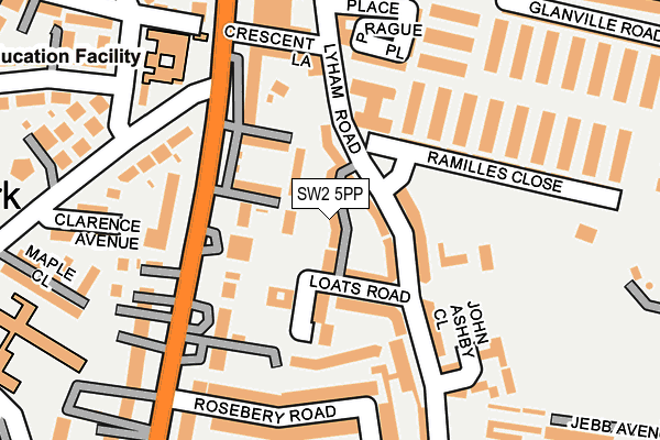 SW2 5PP map - OS OpenMap – Local (Ordnance Survey)