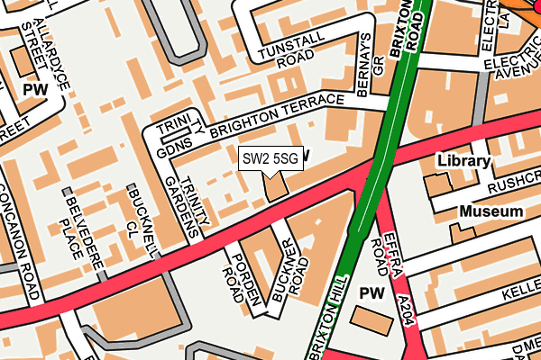 SW2 5SG map - OS OpenMap – Local (Ordnance Survey)