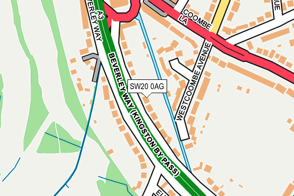 SW20 0AG map - OS OpenMap – Local (Ordnance Survey)