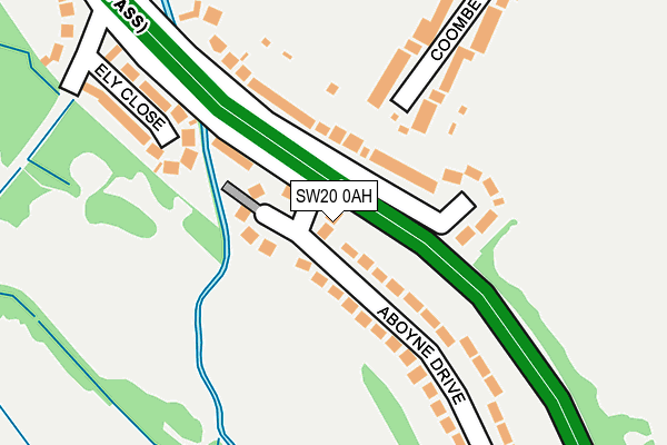 SW20 0AH map - OS OpenMap – Local (Ordnance Survey)