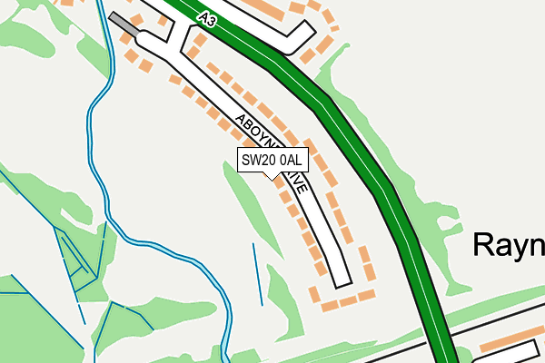 SW20 0AL map - OS OpenMap – Local (Ordnance Survey)