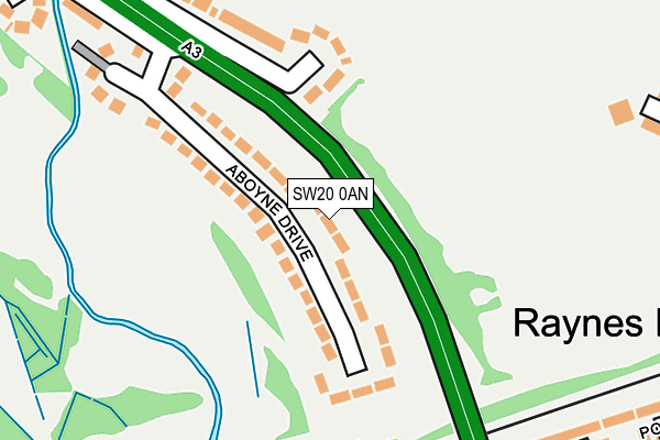 SW20 0AN map - OS OpenMap – Local (Ordnance Survey)