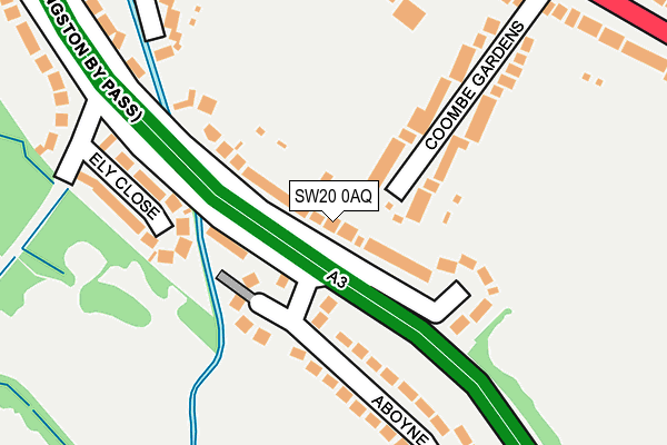 SW20 0AQ map - OS OpenMap – Local (Ordnance Survey)