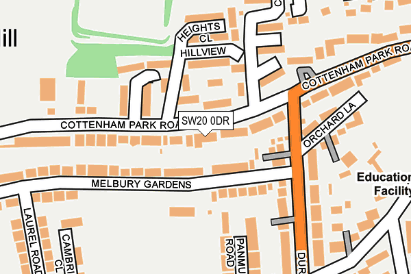 SW20 0DR map - OS OpenMap – Local (Ordnance Survey)