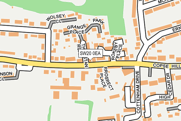 SW20 0EA map - OS OpenMap – Local (Ordnance Survey)