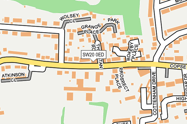 SW20 0ED map - OS OpenMap – Local (Ordnance Survey)