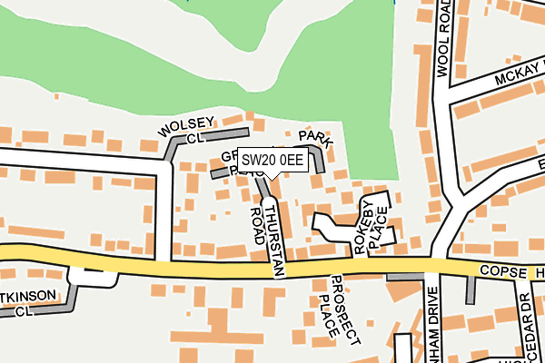 SW20 0EE map - OS OpenMap – Local (Ordnance Survey)