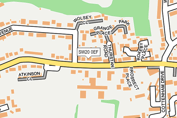SW20 0EF map - OS OpenMap – Local (Ordnance Survey)