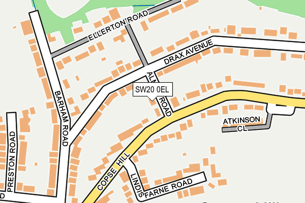 SW20 0EL map - OS OpenMap – Local (Ordnance Survey)