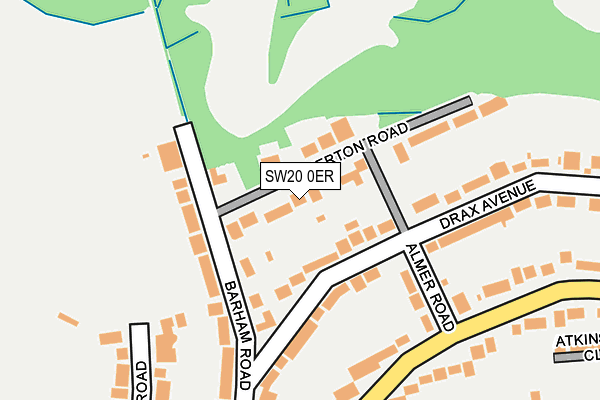 SW20 0ER map - OS OpenMap – Local (Ordnance Survey)