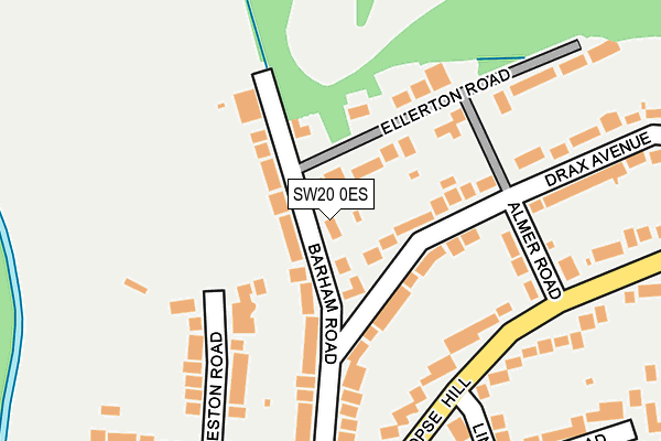 SW20 0ES map - OS OpenMap – Local (Ordnance Survey)