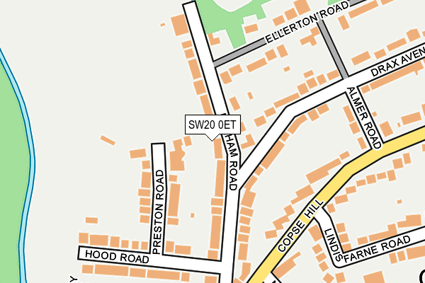 SW20 0ET map - OS OpenMap – Local (Ordnance Survey)