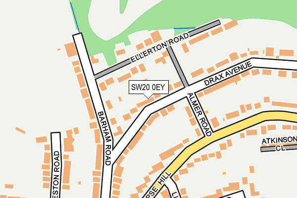 SW20 0EY map - OS OpenMap – Local (Ordnance Survey)