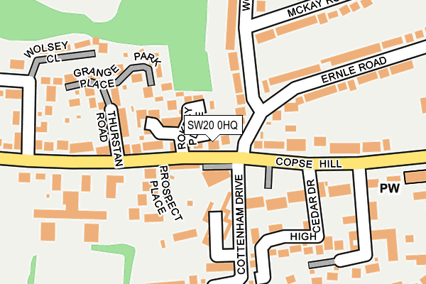 SW20 0HQ map - OS OpenMap – Local (Ordnance Survey)