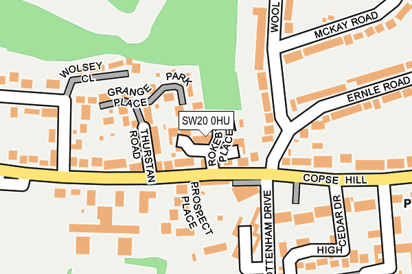 SW20 0HU map - OS OpenMap – Local (Ordnance Survey)