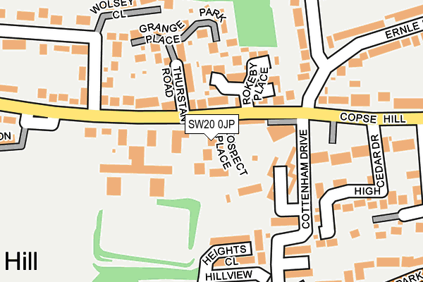 SW20 0JP map - OS OpenMap – Local (Ordnance Survey)