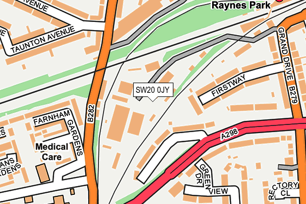 SW20 0JY map - OS OpenMap – Local (Ordnance Survey)