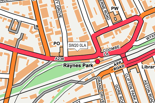 SW20 0LA map - OS OpenMap – Local (Ordnance Survey)