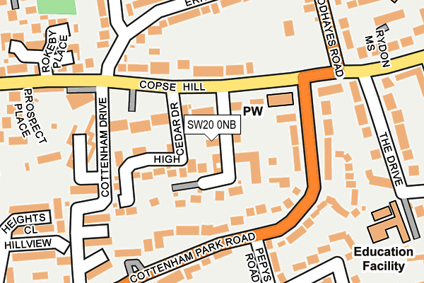 SW20 0NB map - OS OpenMap – Local (Ordnance Survey)