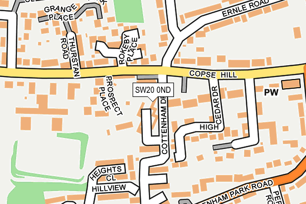 SW20 0ND map - OS OpenMap – Local (Ordnance Survey)