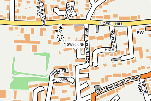 SW20 0NF map - OS OpenMap – Local (Ordnance Survey)