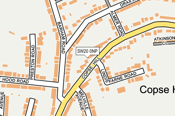 SW20 0NP map - OS OpenMap – Local (Ordnance Survey)