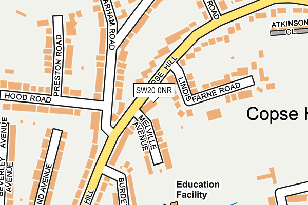 SW20 0NR map - OS OpenMap – Local (Ordnance Survey)