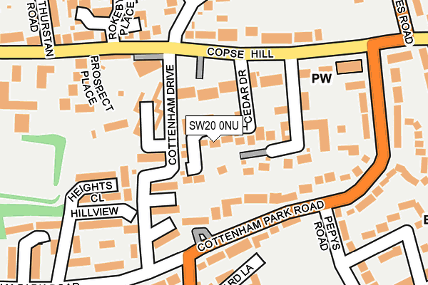 SW20 0NU map - OS OpenMap – Local (Ordnance Survey)