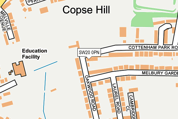 SW20 0PN map - OS OpenMap – Local (Ordnance Survey)