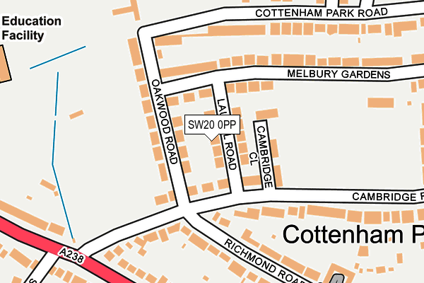 SW20 0PP map - OS OpenMap – Local (Ordnance Survey)