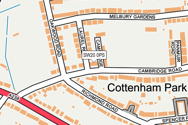 SW20 0PS map - OS OpenMap – Local (Ordnance Survey)