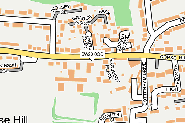 SW20 0QQ map - OS OpenMap – Local (Ordnance Survey)