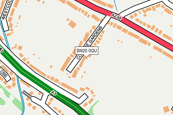 SW20 0QU map - OS OpenMap – Local (Ordnance Survey)