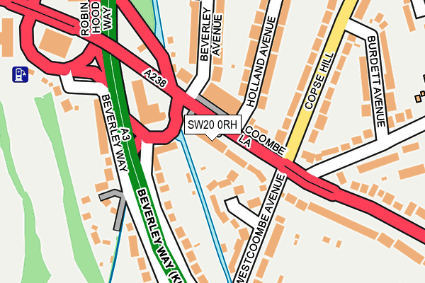 SW20 0RH map - OS OpenMap – Local (Ordnance Survey)