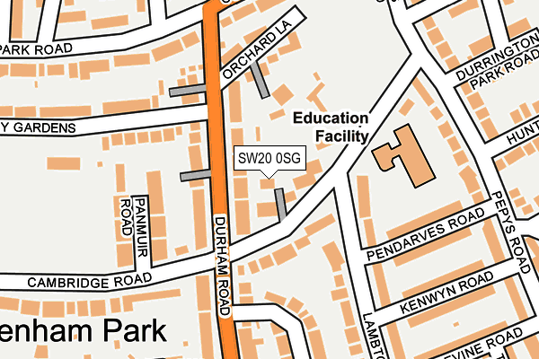 SW20 0SG map - OS OpenMap – Local (Ordnance Survey)