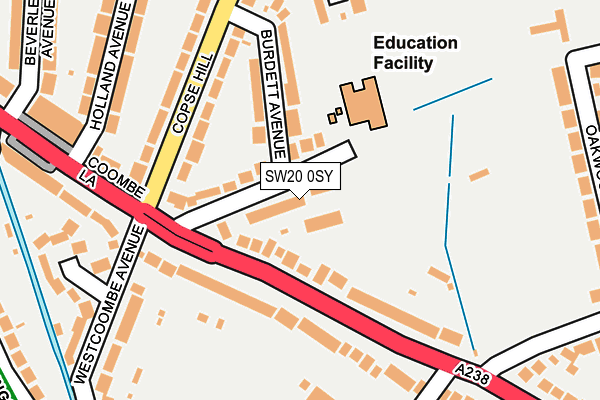 SW20 0SY map - OS OpenMap – Local (Ordnance Survey)