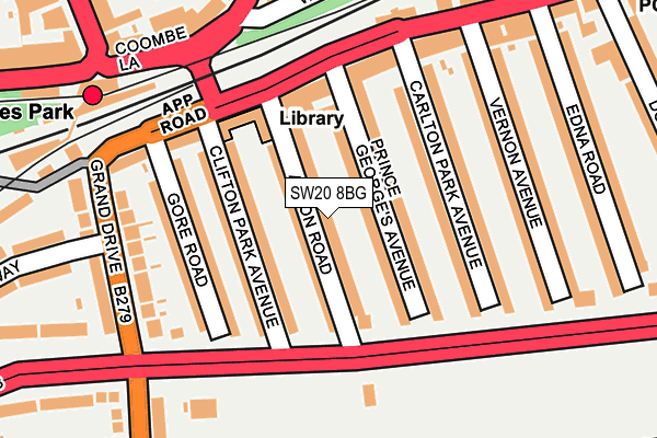 SW20 8BG map - OS OpenMap – Local (Ordnance Survey)