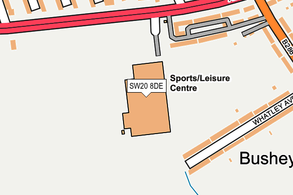 SW20 8DE map - OS OpenMap – Local (Ordnance Survey)