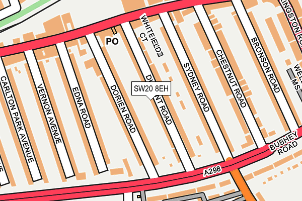 SW20 8EH map - OS OpenMap – Local (Ordnance Survey)