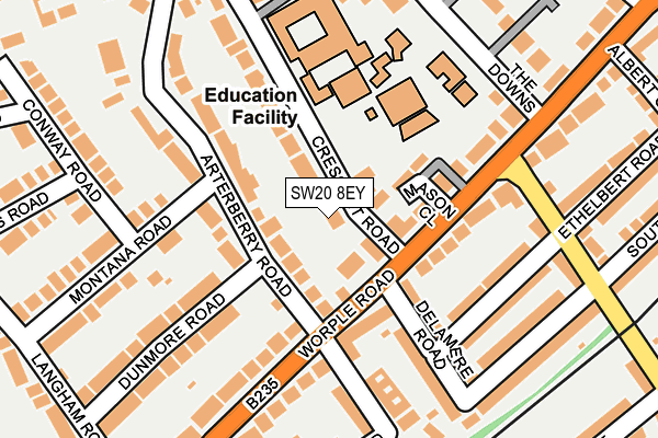 SW20 8EY map - OS OpenMap – Local (Ordnance Survey)