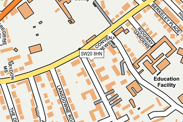 SW20 8HN map - OS OpenMap – Local (Ordnance Survey)