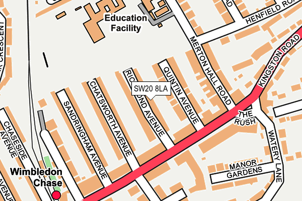 SW20 8LA map - OS OpenMap – Local (Ordnance Survey)