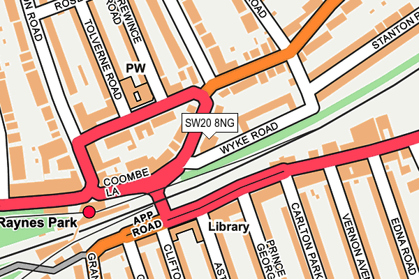 SW20 8NG map - OS OpenMap – Local (Ordnance Survey)